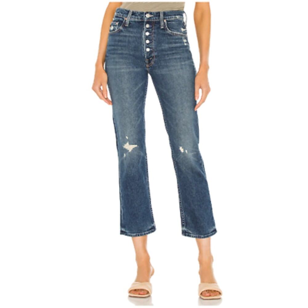 MOTHER SUPERIOR Pixie Tomcat Ankle Jean Born to Bite Med Wash 27
